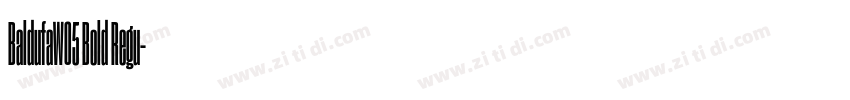 BaldufaW05 Bold Regu字体转换